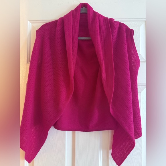 Ovcio 100% Cashmere Effortless Vest – Fuchsia Pink (One Size) NWOT - Picture 1 of 6